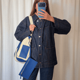 The Market Bag — Royal/Cream